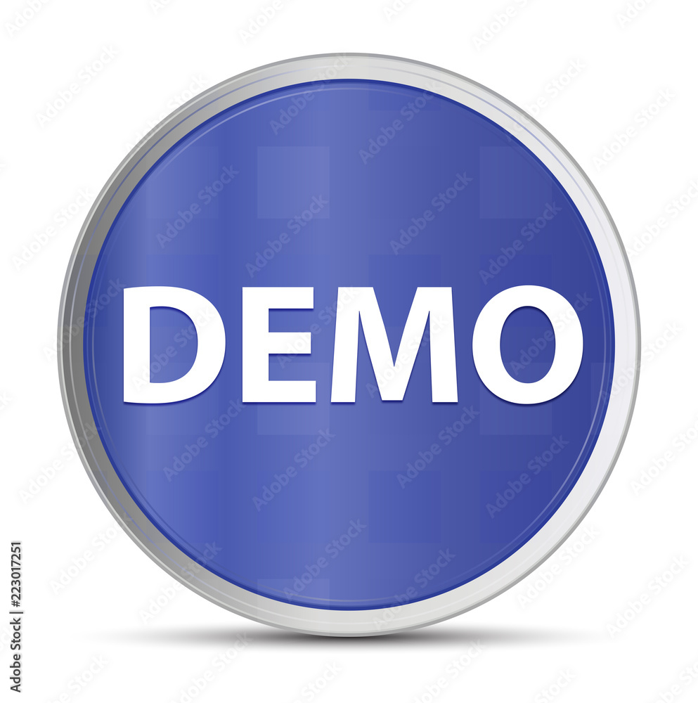 Demo blue round button