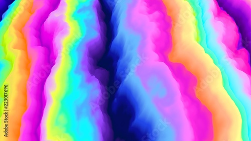 Color explosion. Paint splash. Abstact wallpaper. Multicolor glow. Neon. Fractal. Digital art. Fairy. Futuristic. Surreal texture. 3d illustration. Magical. Imagination. Creative. © ADELART