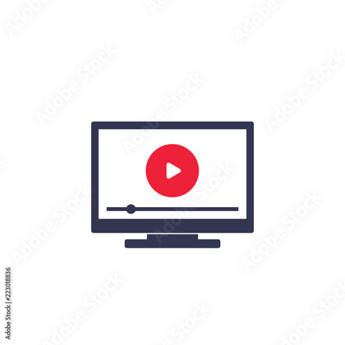 Smart tv, video streaming service icon