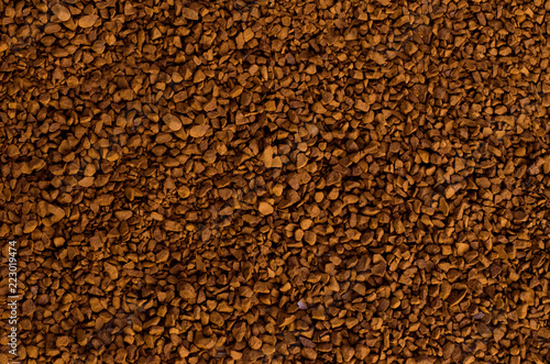 granules of instant coffee