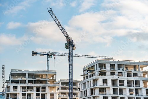 cranes on the construction site