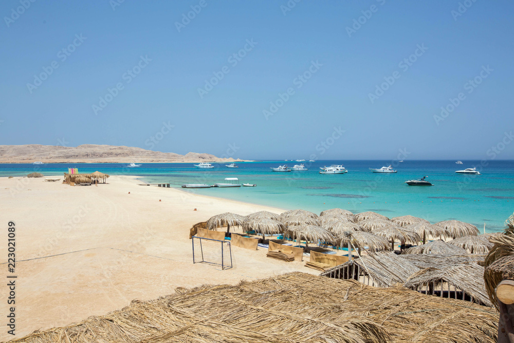 Mammy Island, Egypt, without people with boats