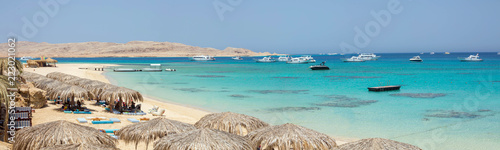 Mahmya Island, Egypt, without people with boats