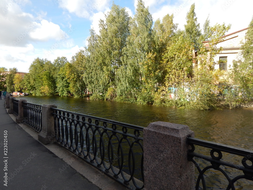 Promenade embankment along the river