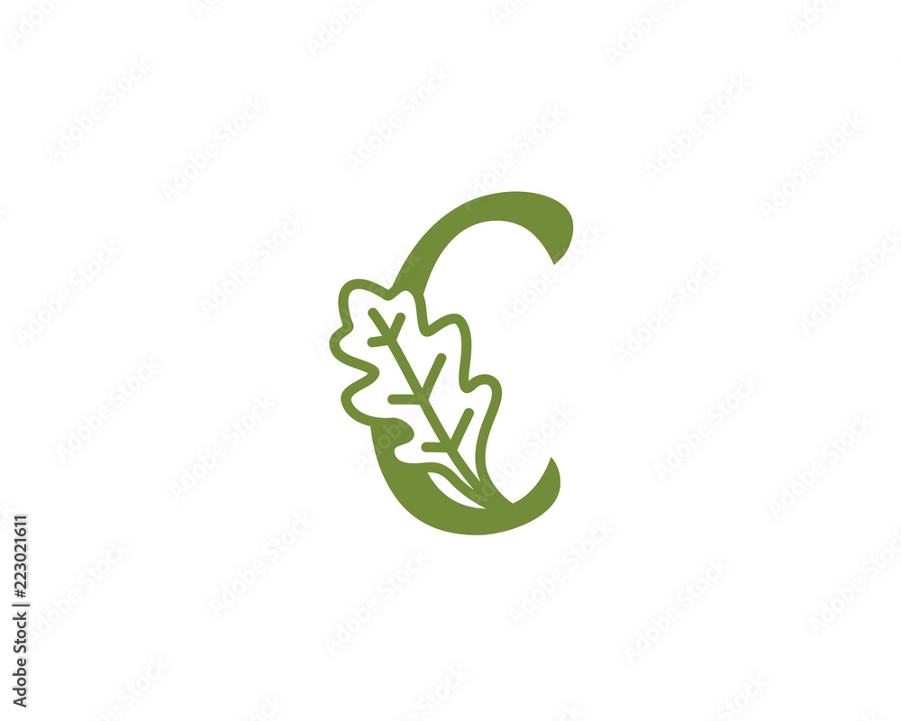 Oak And Letter C Logo Icon 001 Oak And Letter C Logo Icon 001