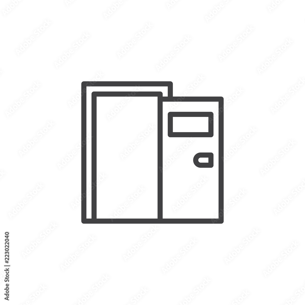 Right to access outline icon. linear style sign for mobile concept and web design. Open door simple line vector icon. Symbol, logo illustration. Pixel perfect vector graphics Right to access outline icon. linear style sign for mobile concept and web design. Open door simple line vector icon. Symbol, logo illustration. Pixel perfect vector graphics