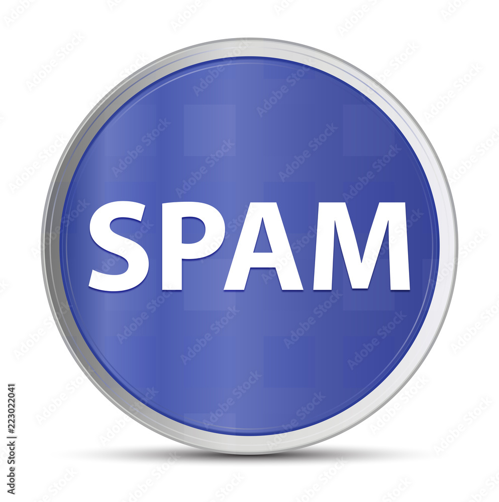 Spam blue round button