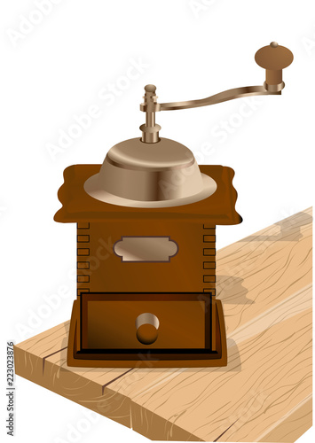 coffee grinder on white