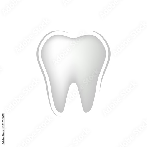 Tooth symbol. Dentist logo, stomatology medical doctor logotype concept icon. Vector illustration.
