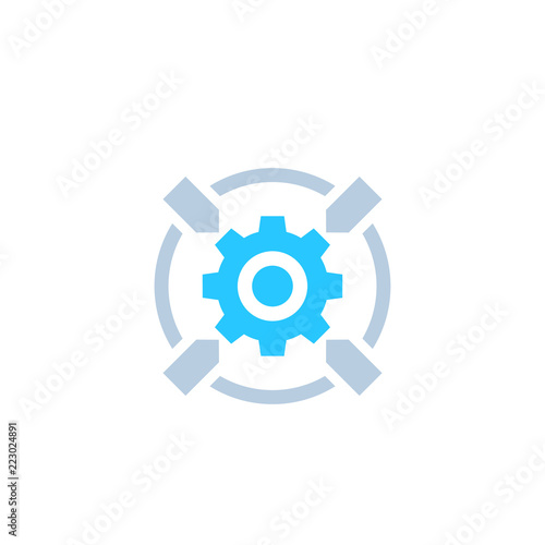 Integration system icon, vector sign