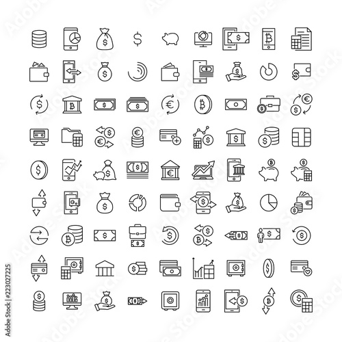 Premium set of finance line icons. 