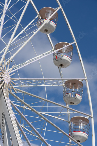 Close up of Fierce Wheel capsules on a blue sky