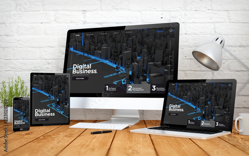 digital business website responsive design screen multidevices photo