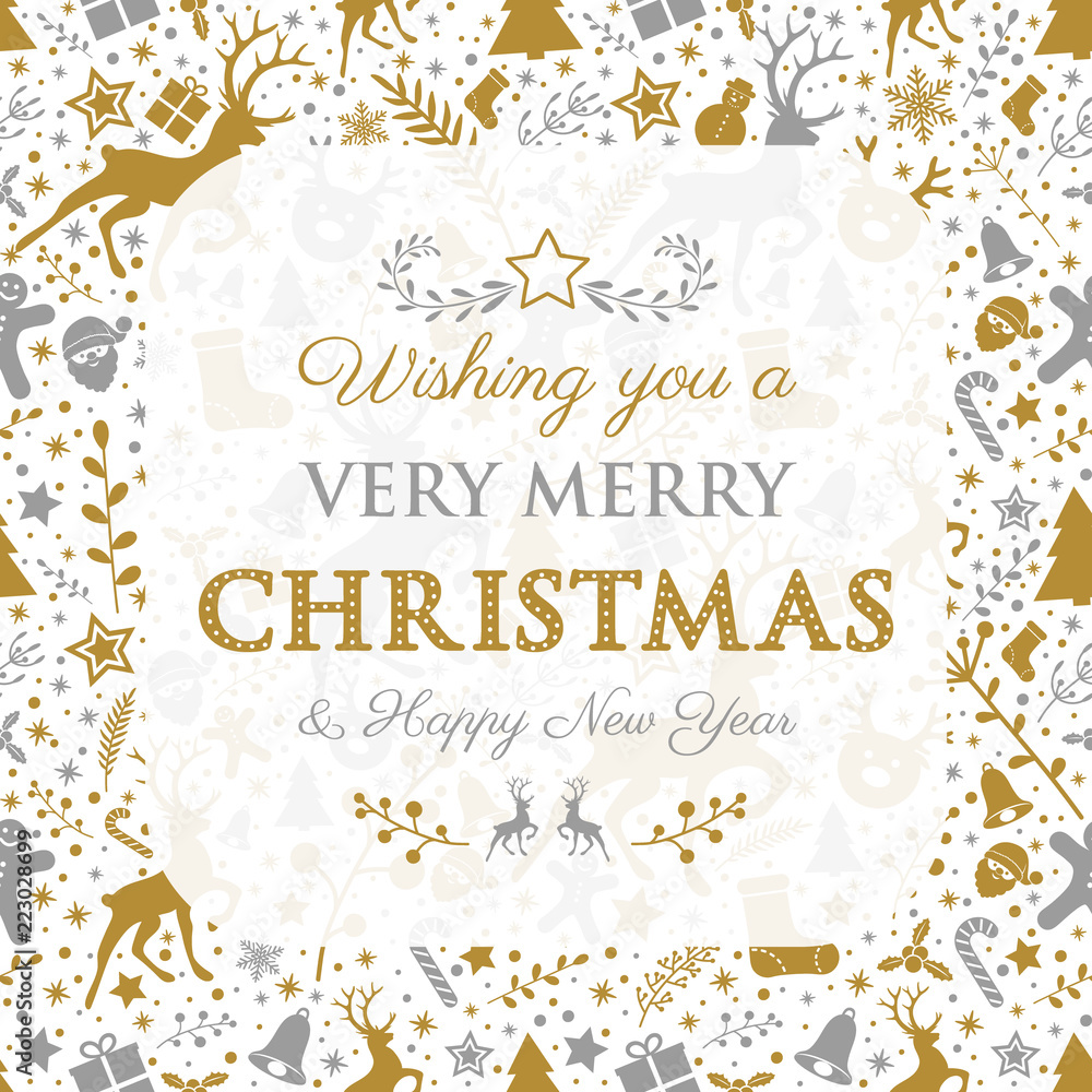 Christmas wishes with decoration. Vector. Christmas wishes with decoration. Vector.