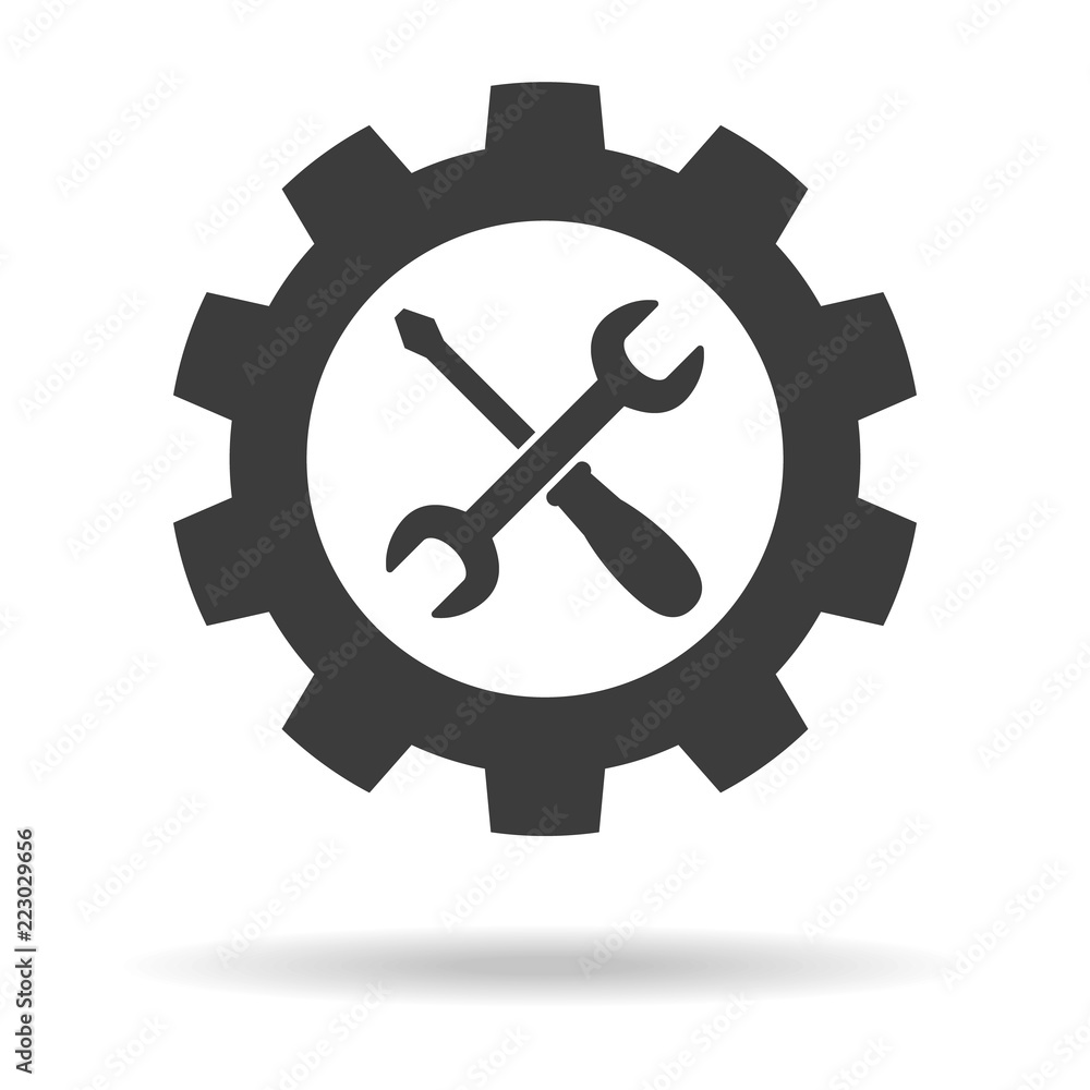 Service tool vector icon on white background. Service tool vector icon on white background.