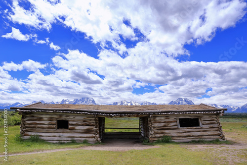 Old, long-abandoned cabin in Grand Teton National Park, Wyoming
