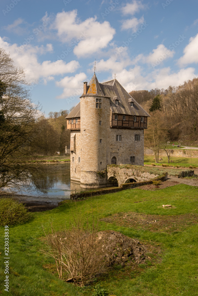 Crupet castle, a tiny medieval castle near Namur, Belgium