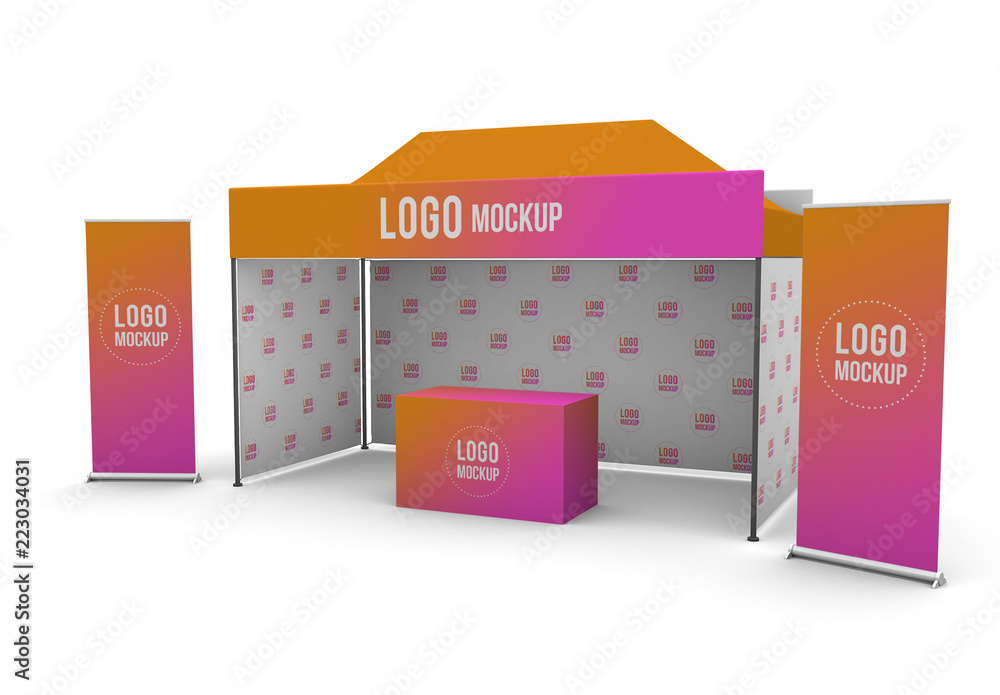 Promotional Outdoor Event Trade Show Materials Mockup Stock Template Adobe Stock