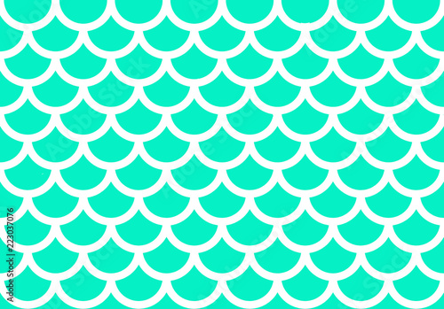 Tuquoise Scallop Pattern
