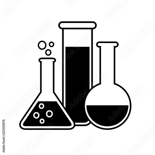 Laboratory glass vector icon. glassware equipment Experiment flasks and test tube. Trendy modern research symbol. Simple flat style