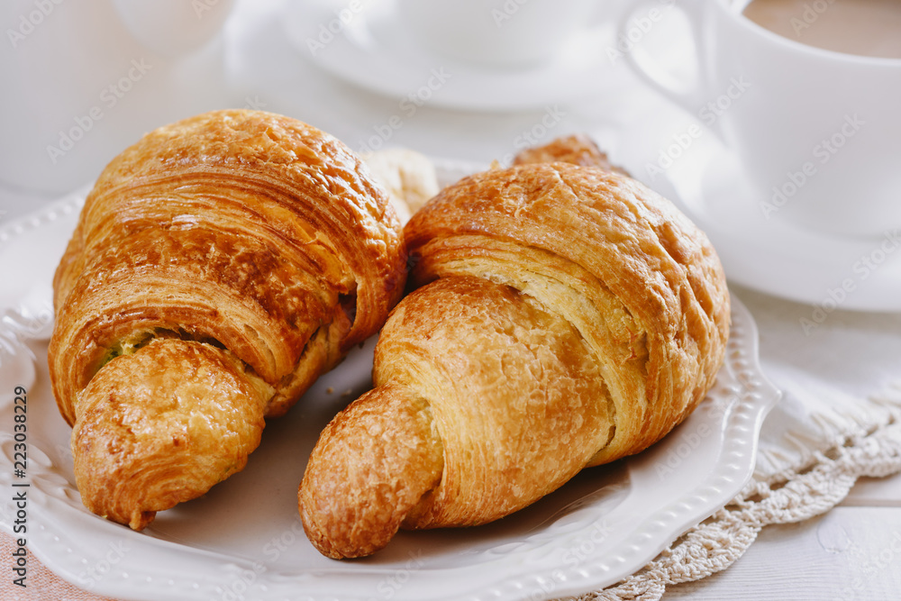 Fresh croissants for breakfast 