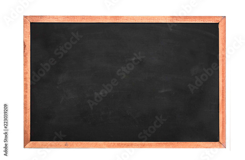 Empty Chalk board Background/Blank.Blackboard Background.Blackboard texture. Chalkboard or School board use for background ,backdrop , wallpaper. © kanpisut
