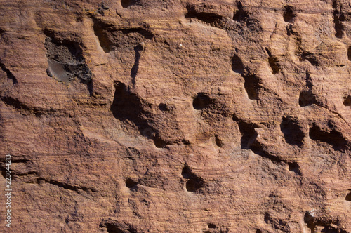 Fullframe shot of structured wall of sandstone