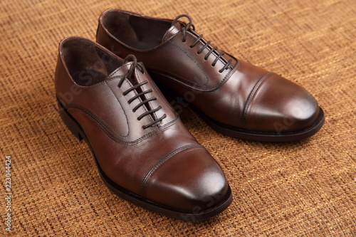 Classic men's brown Oxford shoes