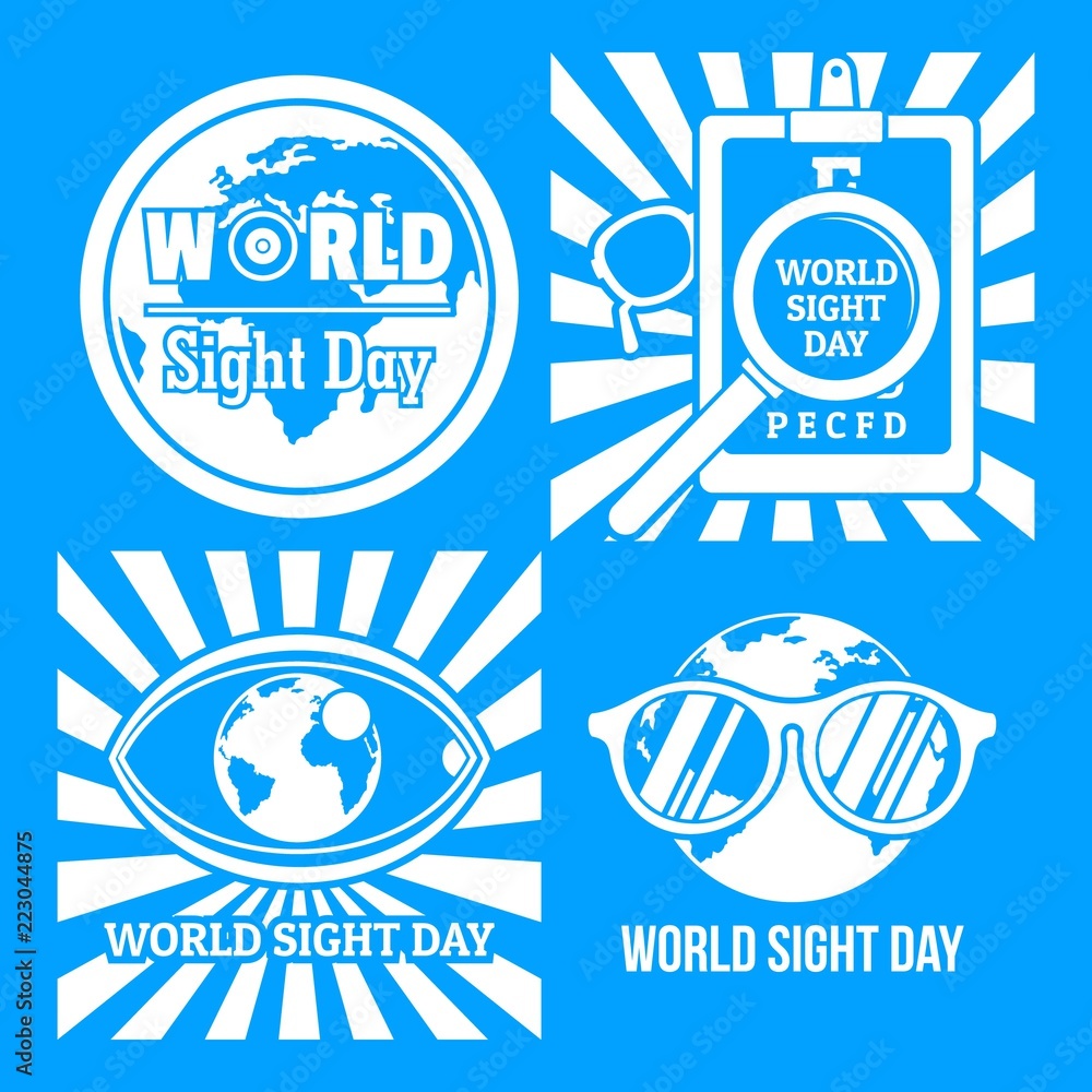 Fototapeta premium International sight day banner set. Simple illustration of international sight day vector banner set for web design