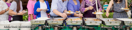 Fotografie Food Buffet Catering Dining Eating Party Sharing Concept