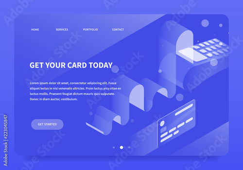 Isometric Payment Terminal Landing Page