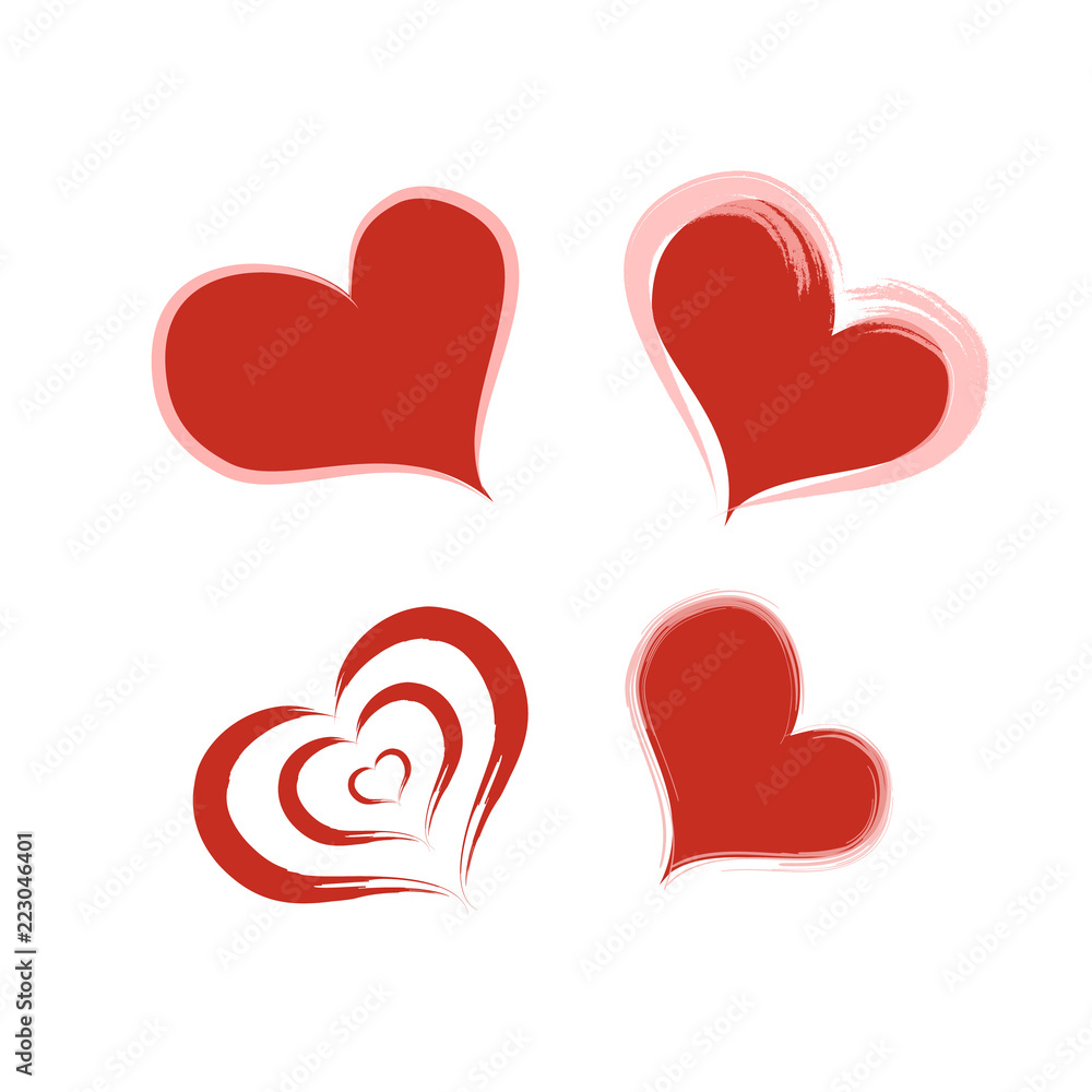 Vector icon hand drawn icon hearts.Design elements for wedding day and Valentine's day.love simbol