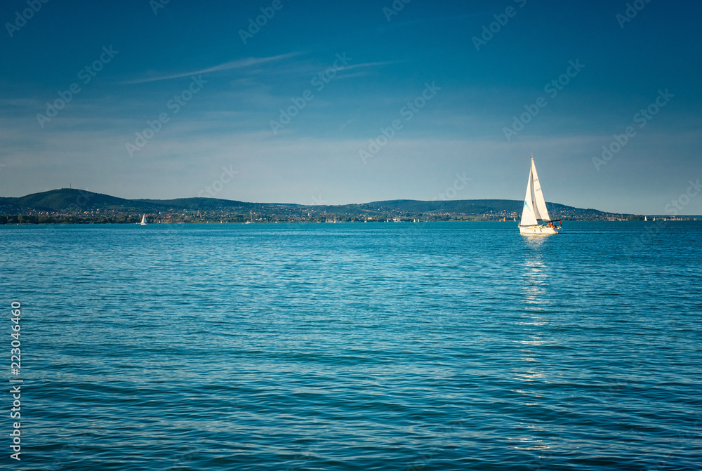 Sailboat on lake Balaton