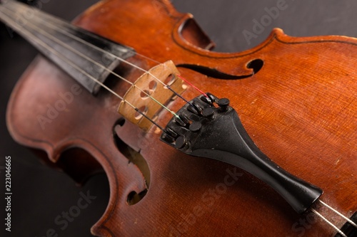 Close-up View of a Violin