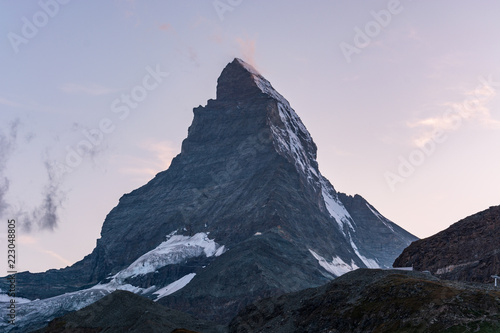Matterhorn with a clear sky during sunset © Asvolas