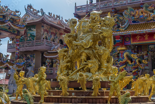 Chinese temple art in Ang Sila, Chonburi, Thailand also known as Wihan Thep Sathit Phra Kitti Chaloem / Chinese temple in Ang Sila, Chonburi, Thailand/Chinese temple in Ang Sila, Chonburi, Thailand photo