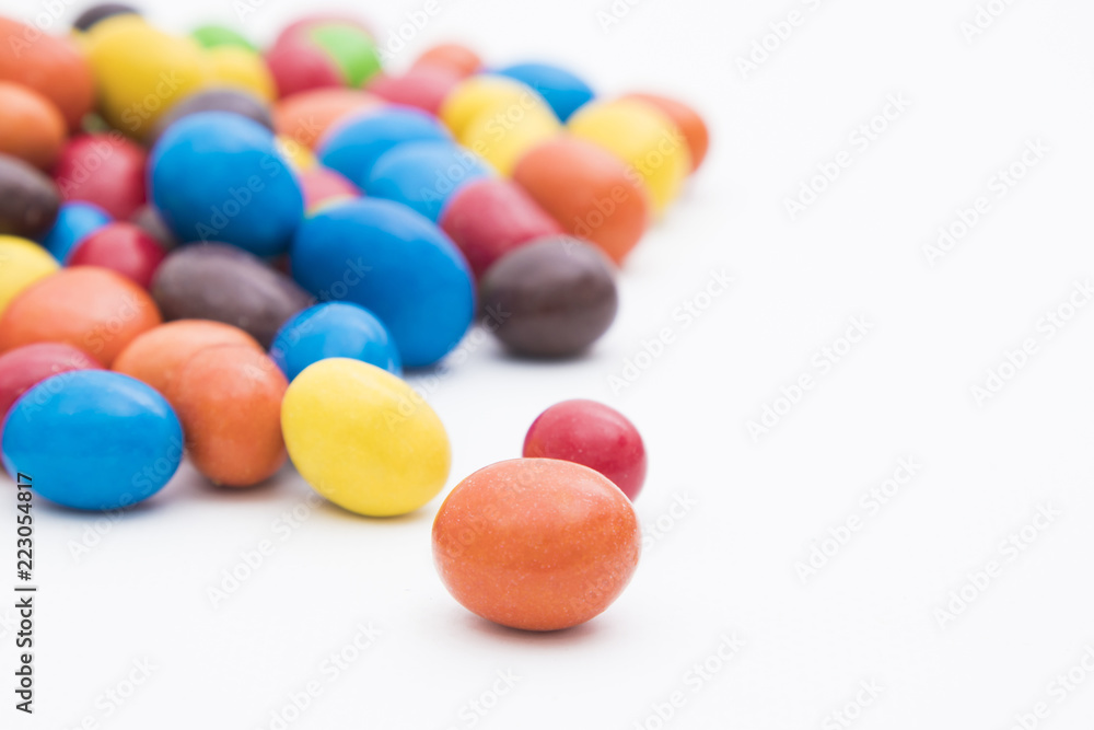 sweets of vibrant colors isolated in white background sweets of vibrant colors isolated in white background