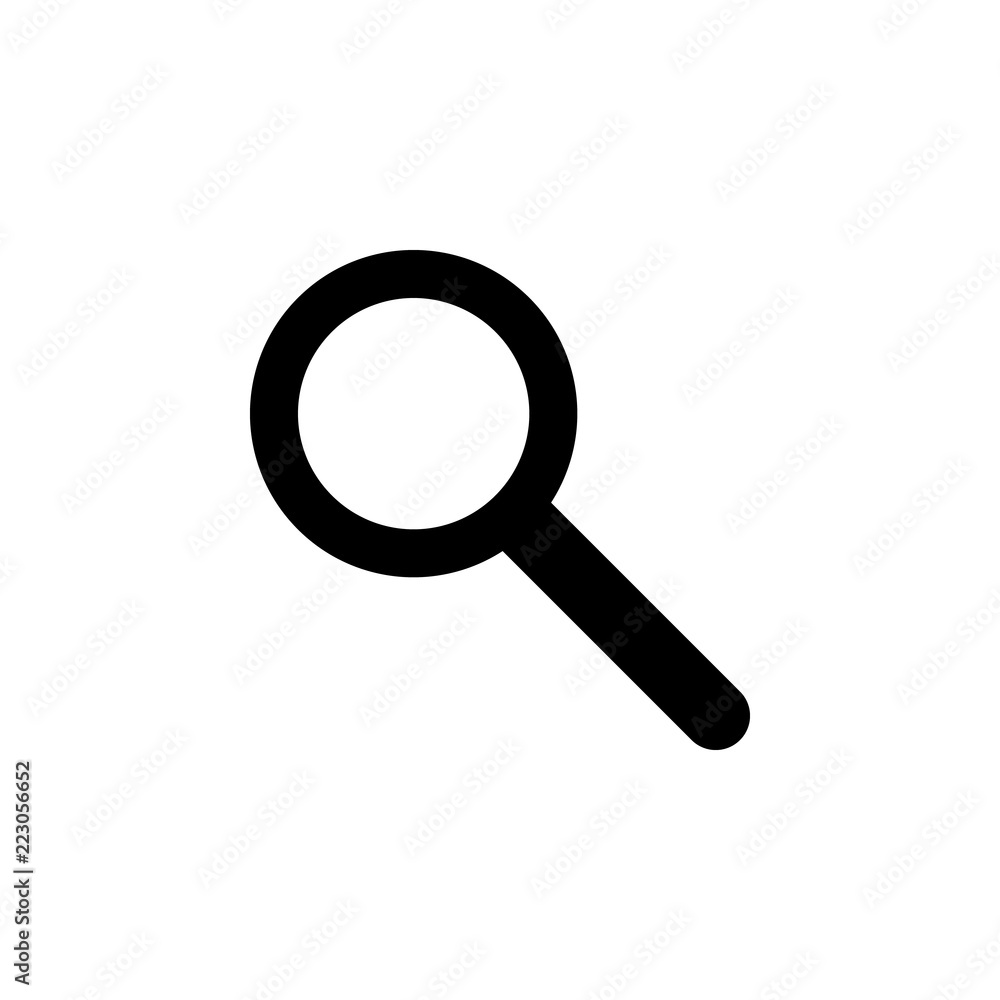 The icon of magnifier, magnifying glass, loupe, lens. Simple flat icon illustration of magnifier, magnifying glass, loupe, lens for a website or mobile application on white background The icon of magnifier, magnifying glass, loupe, lens. Simple flat icon illustration of magnifier, magnifying glass, loupe, lens for a website or mobile application on white background