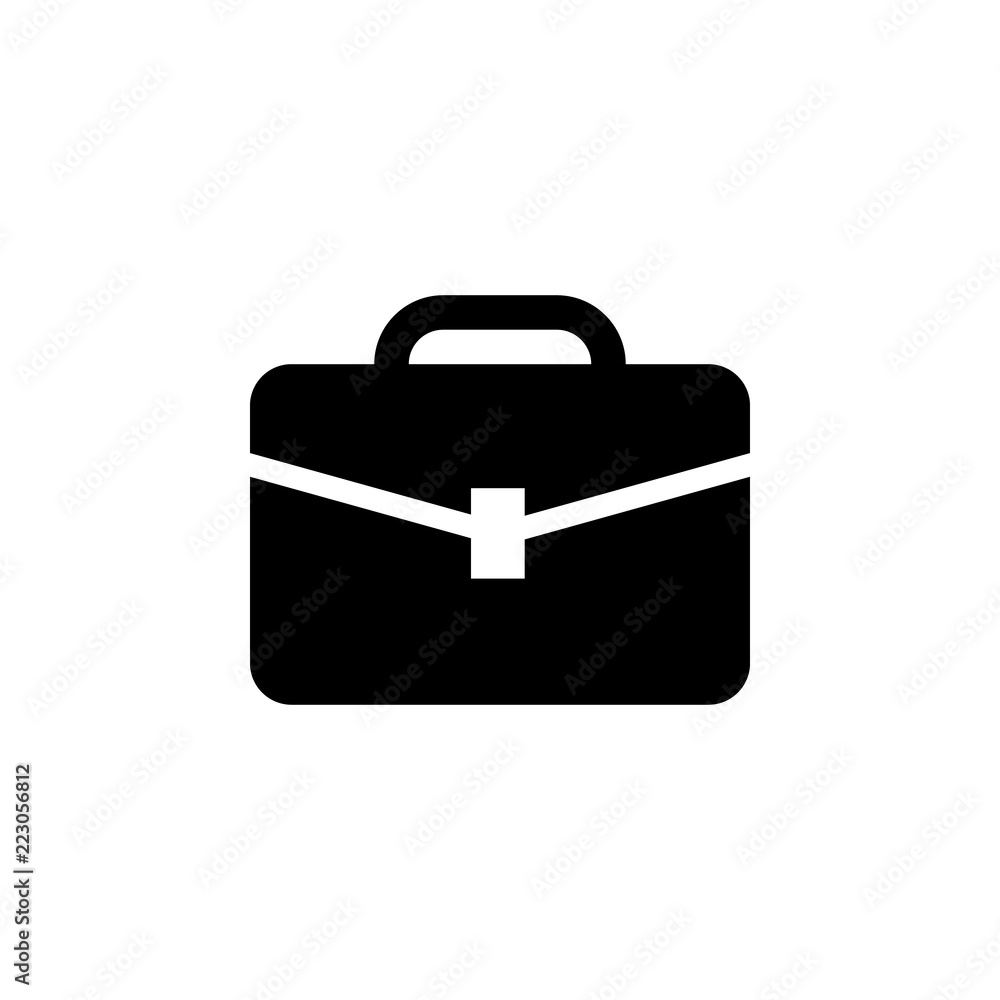 The icon of portfolio, briefcase, schoolbag, brief-bag. Simple flat icon illustration of portfolio, briefcase, schoolbag, brief-bag for a website or mobile application on white background The icon of portfolio, briefcase, schoolbag, brief-bag. Simple flat icon illustration of portfolio, briefcase, schoolbag, brief-bag for a website or mobile application on white background