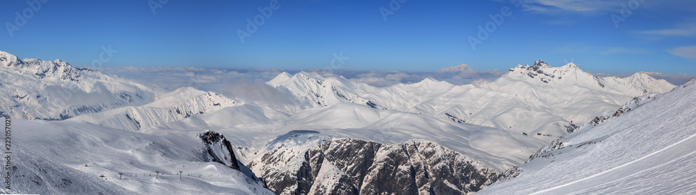 panoramic alpes with mount blanc panoramic alpes with mount blanc