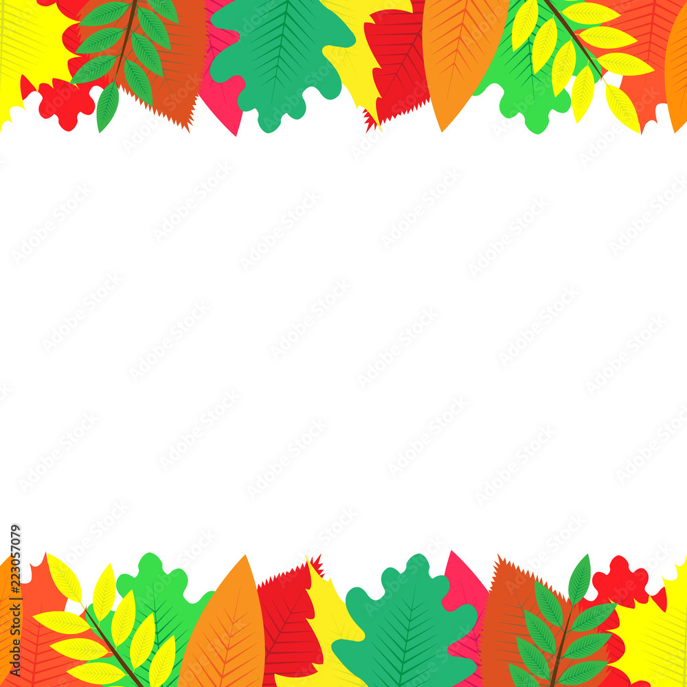Fototapeta background decorated with colorful autumn leaves