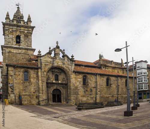 La iglesia de San Sebastián, en Reinosa, fue declarada Bien de Interés Cultural en el año 1983. Cantabria, verano de 2018