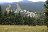 View to ski resort Červenohorské sedlo in Hrubý Jeseník, Czech republic 