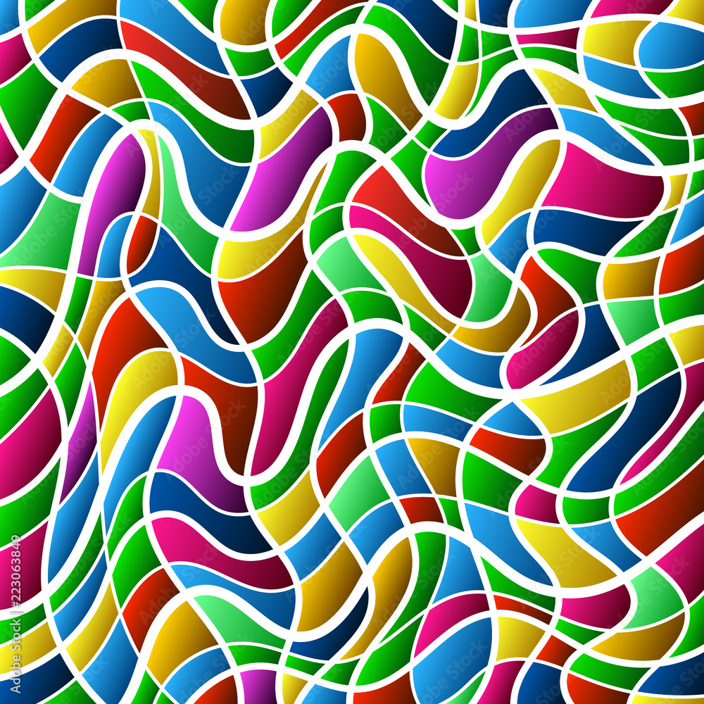 Abstract colourful background with curved white lines Abstract colourful background with curved white lines