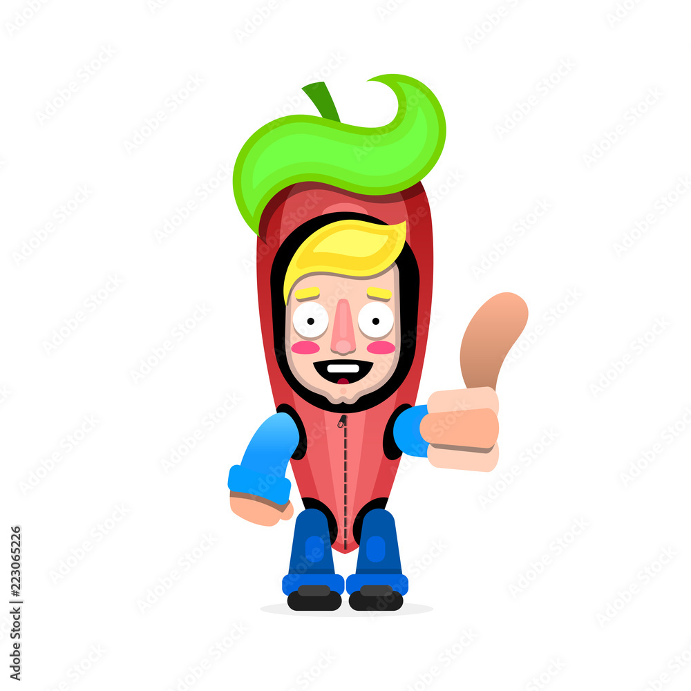 Red hot chili peppers. Vector illustration on white background Red hot chili peppers. Vector illustration on white background