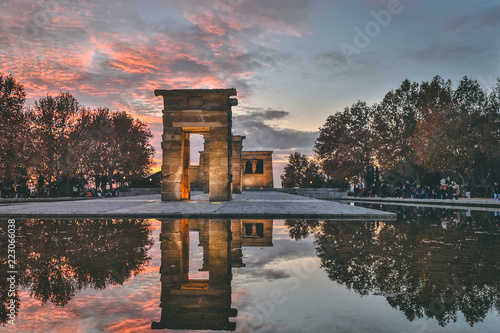 Sunset view of Temple of Debod