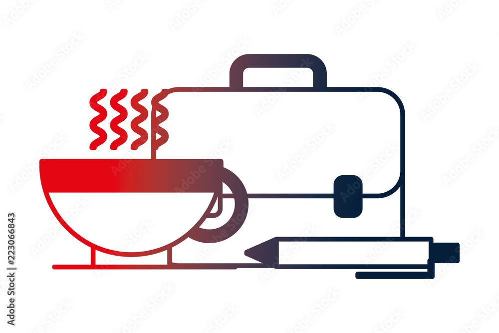portfolio briefcase with coffee cup and pen portfolio briefcase with coffee cup and pen
