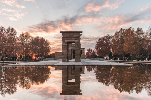 Sunset view of Temple of Debod