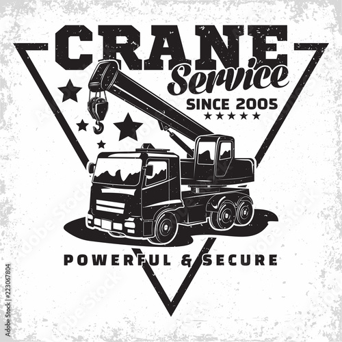 auto crane emblem design