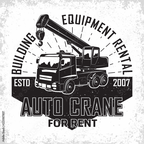 auto crane emblem design